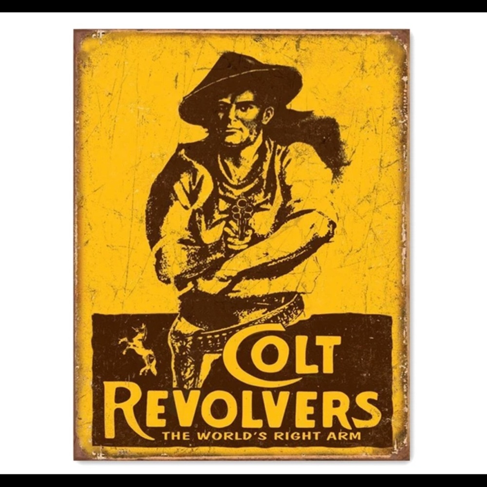 Colt Revolvers antique replica 8”x12” Metal Sign